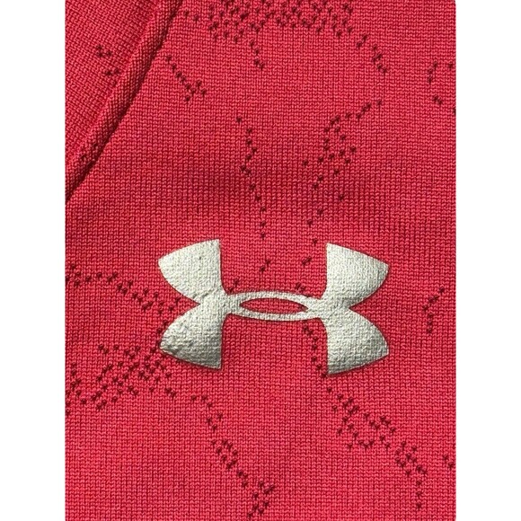Under Armour HeatGear V-Neck Short Sleeve Shirt Women’s M Pink Loose Fit - Picture 4 of 10